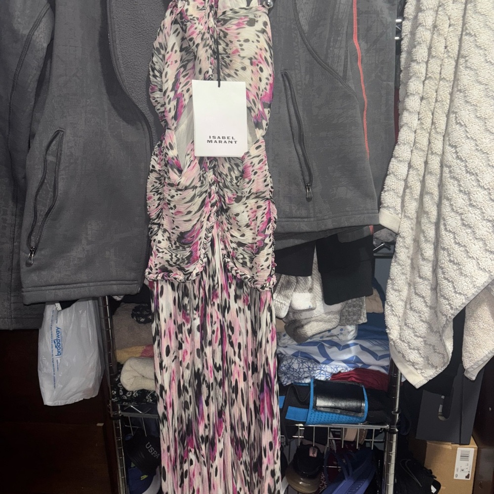 RAFAEL Pink and Black Patterned Dress